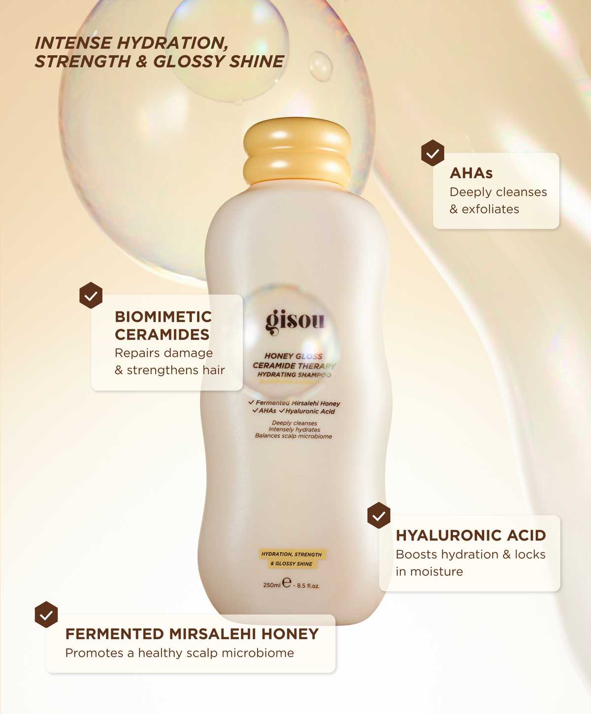 Honey Gloss Ceramide Therapy Hydrating Shampoo