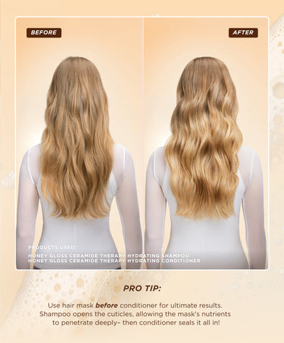 Honey Gloss Ceramide Therapy Hydrating Shampoo - Benefits 2