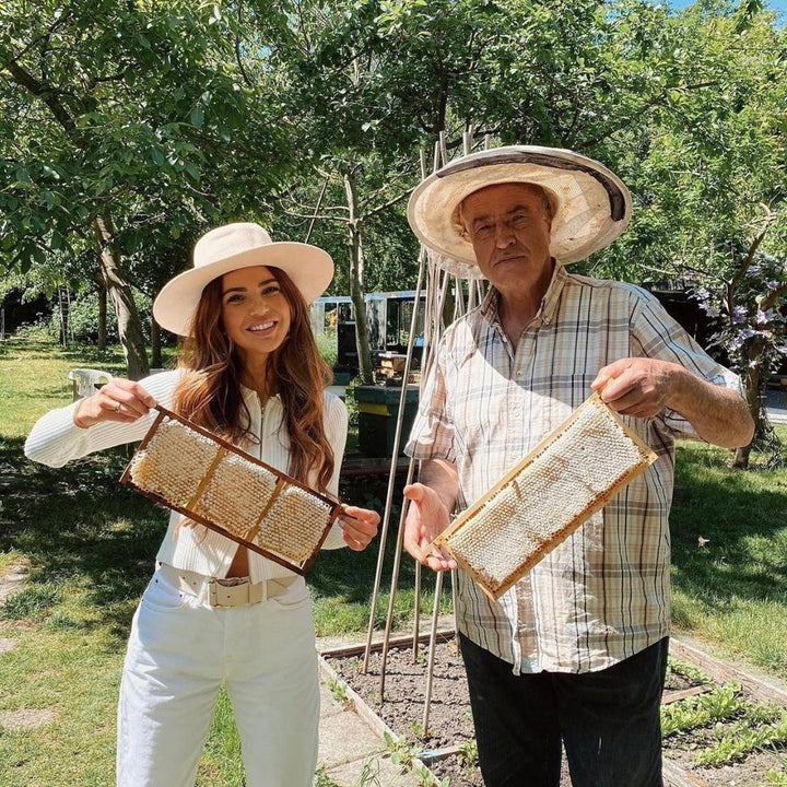 Negin Mirsalehi and her dad in the Bee Garden