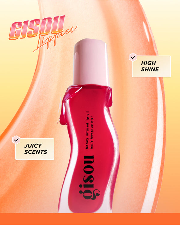 Red lip oil.