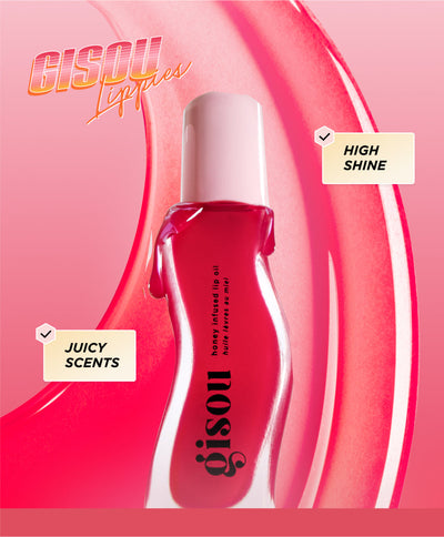 Red Gisou lip oil.