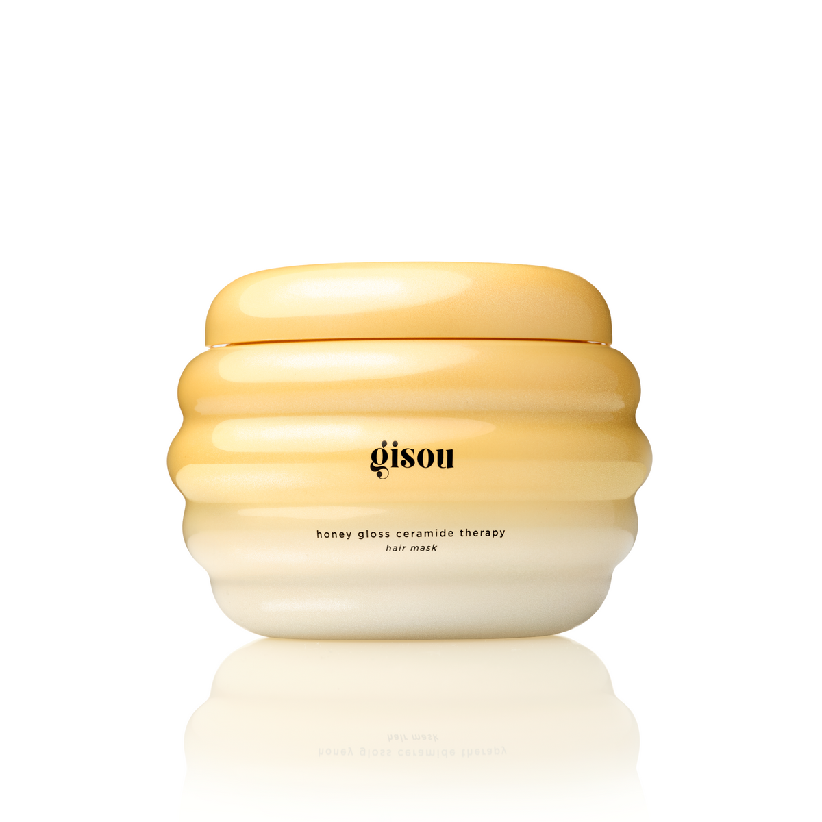 Gisou Honey Gloss Ceramide Therapy Hair Mask (230ml) on a white background.