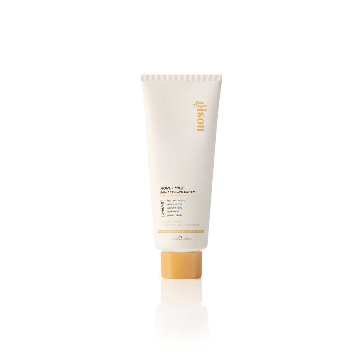 Gisou Honey Milk 5-in-1 Styling Cream (150ml) on a white background.
