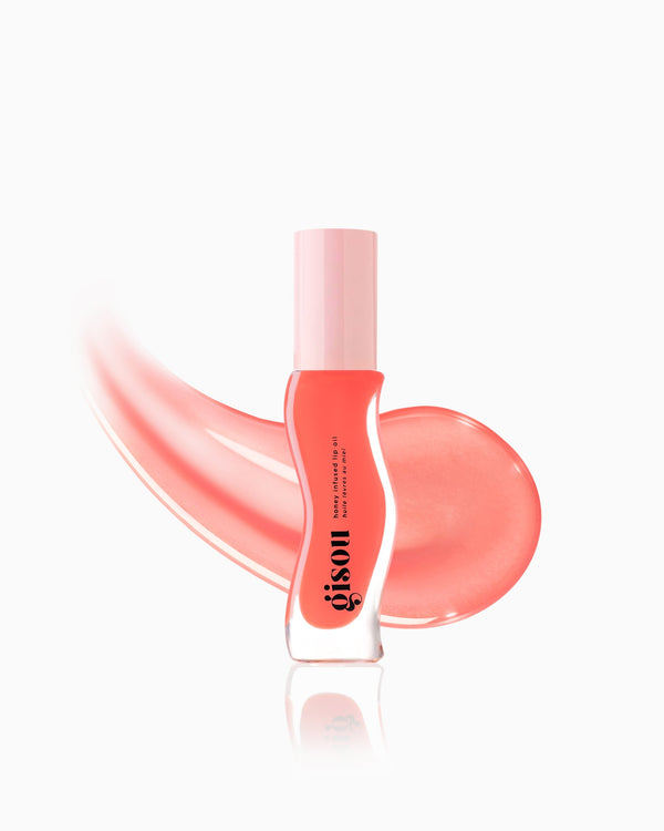 Peach lip oil.