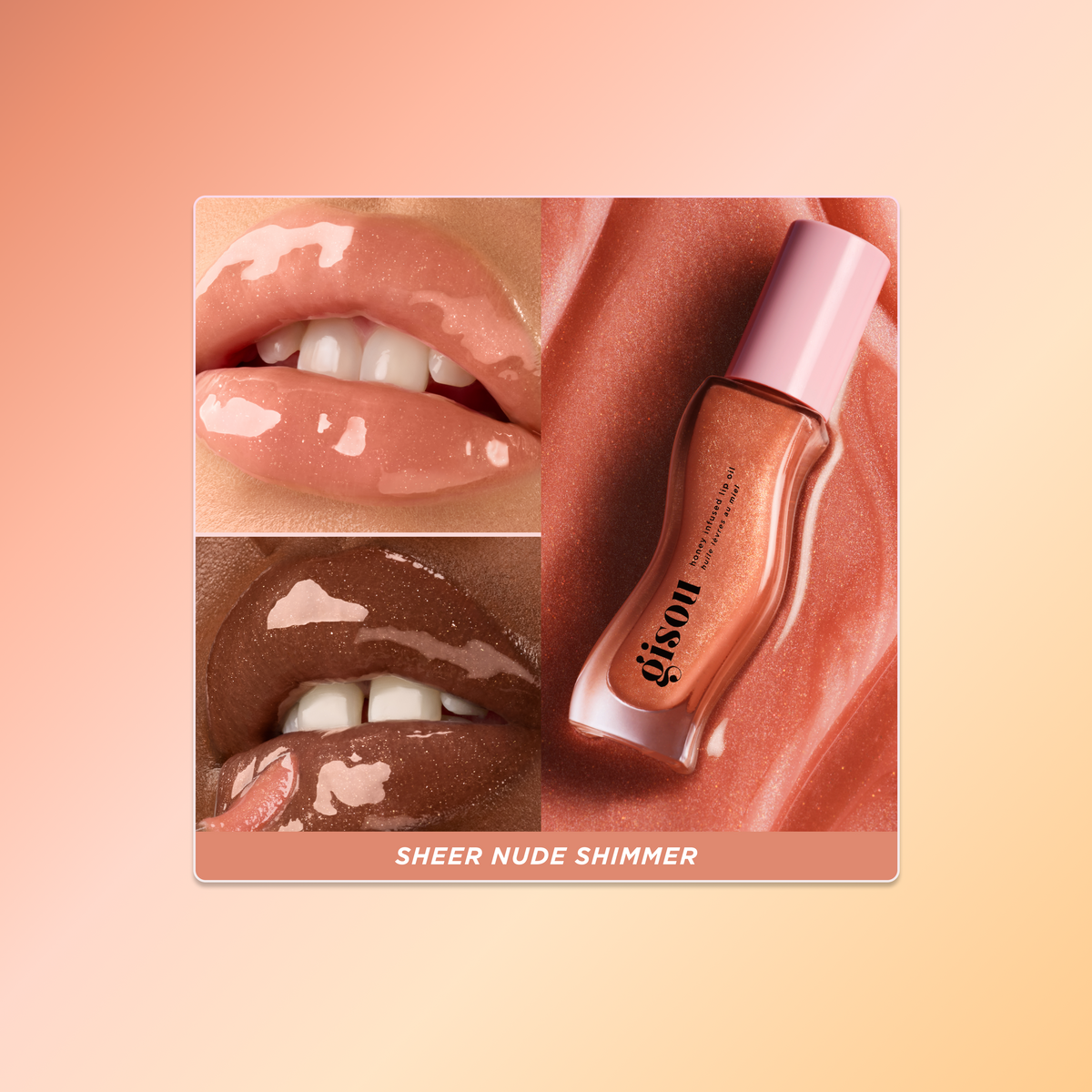 Honey Infused Lip Oil Nudes