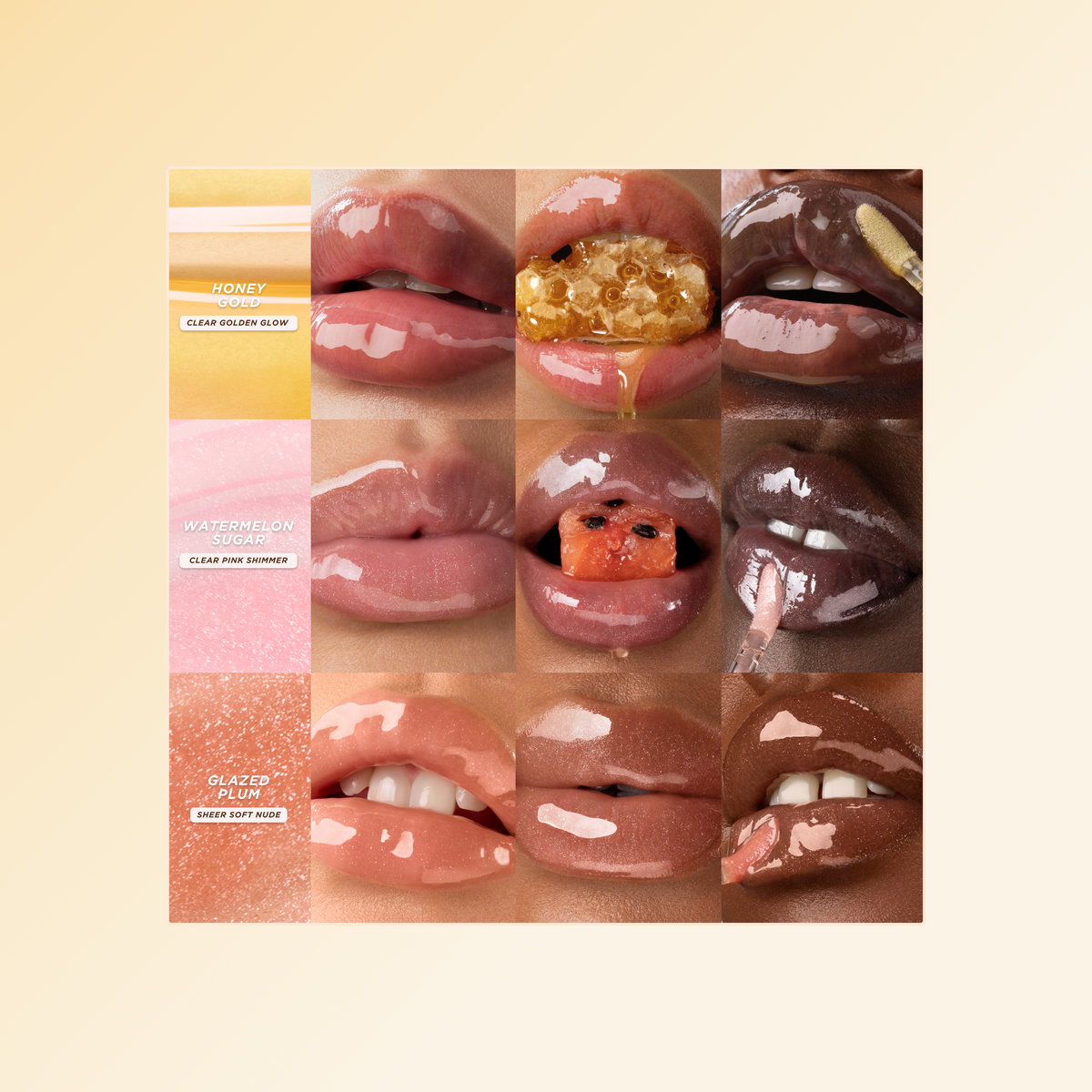 Honey Infused Lip Oil Nudes