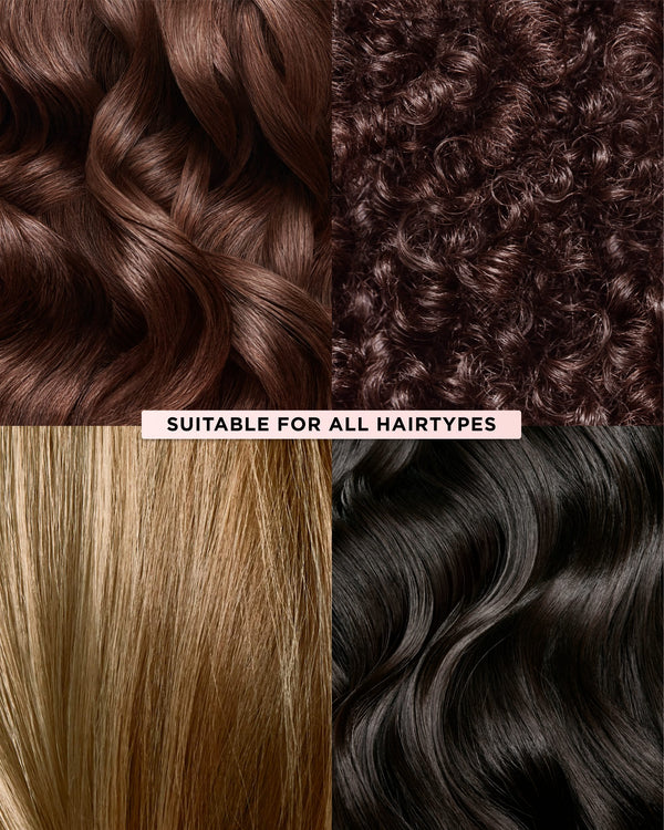 Infographic showing the images of curly hair before and after using Honey Infused Hair Wash