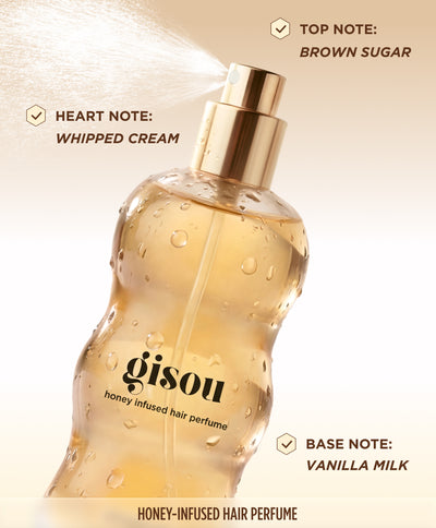 Gisou Crème Brûlée Hair Perfume with scent notes