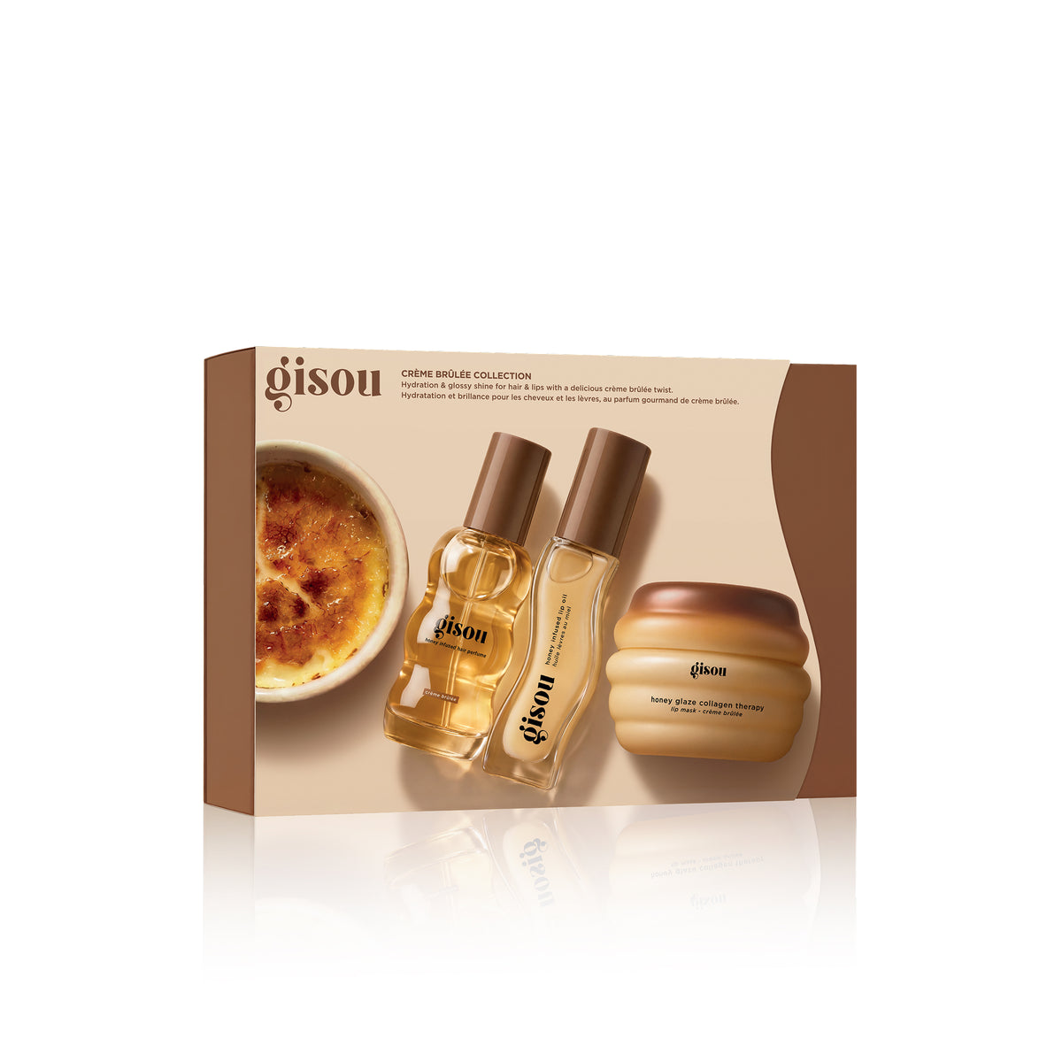 Gisou Crème Brûlée Trio Set box with products