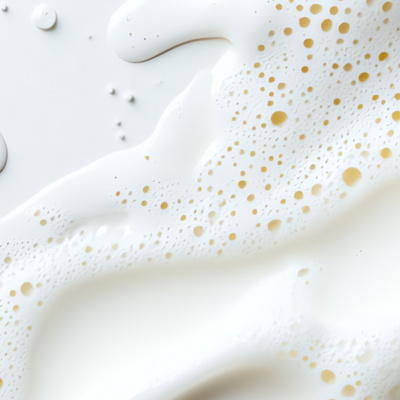 Close-up of a Silk Protein ingredient.