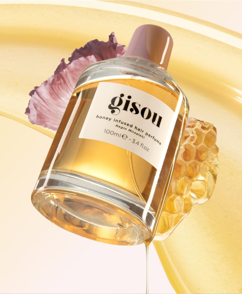Honey Infused Hair Perfume with spring flowers and honey-comb