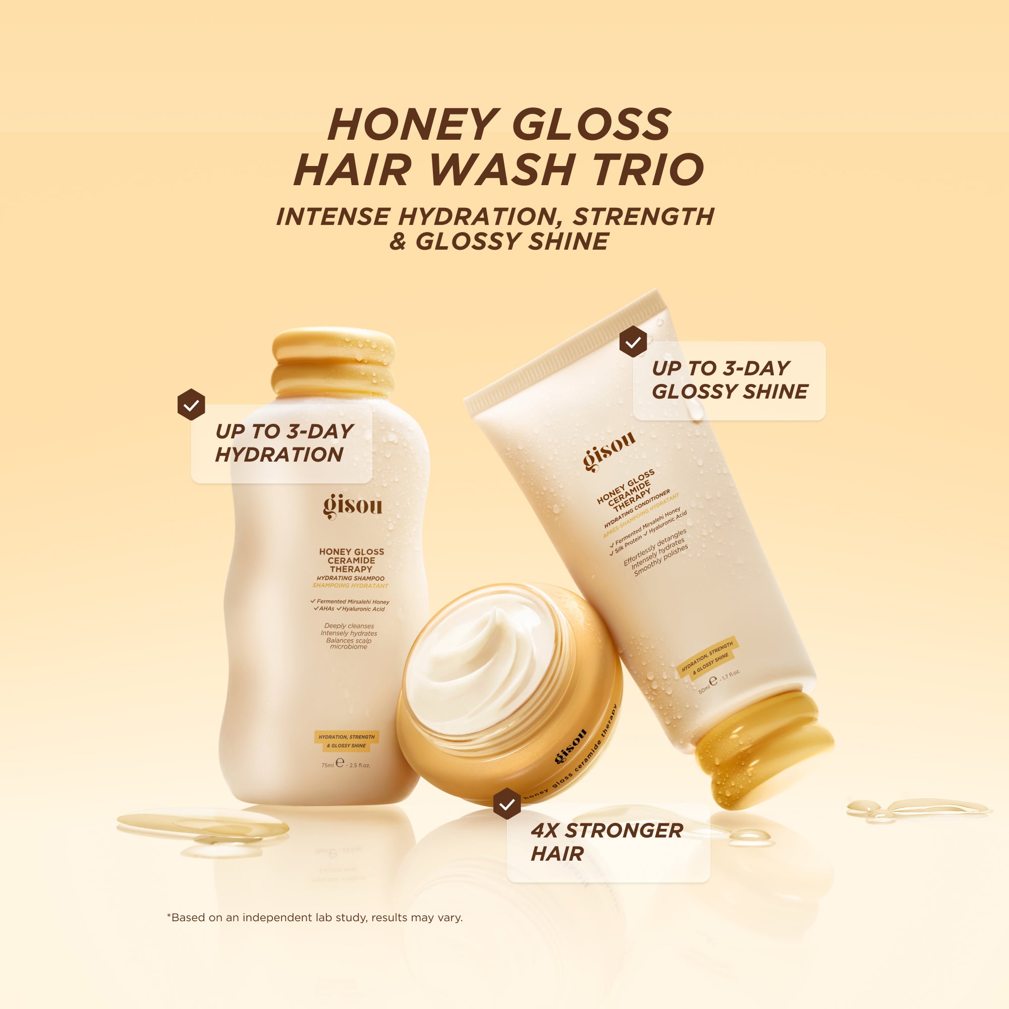 Honey Gloss Hair Wash Trio – Gisou EU