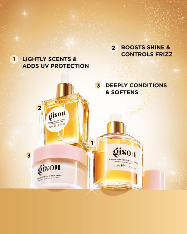 Coffret cadeau trio pour cheveux Honey Glow