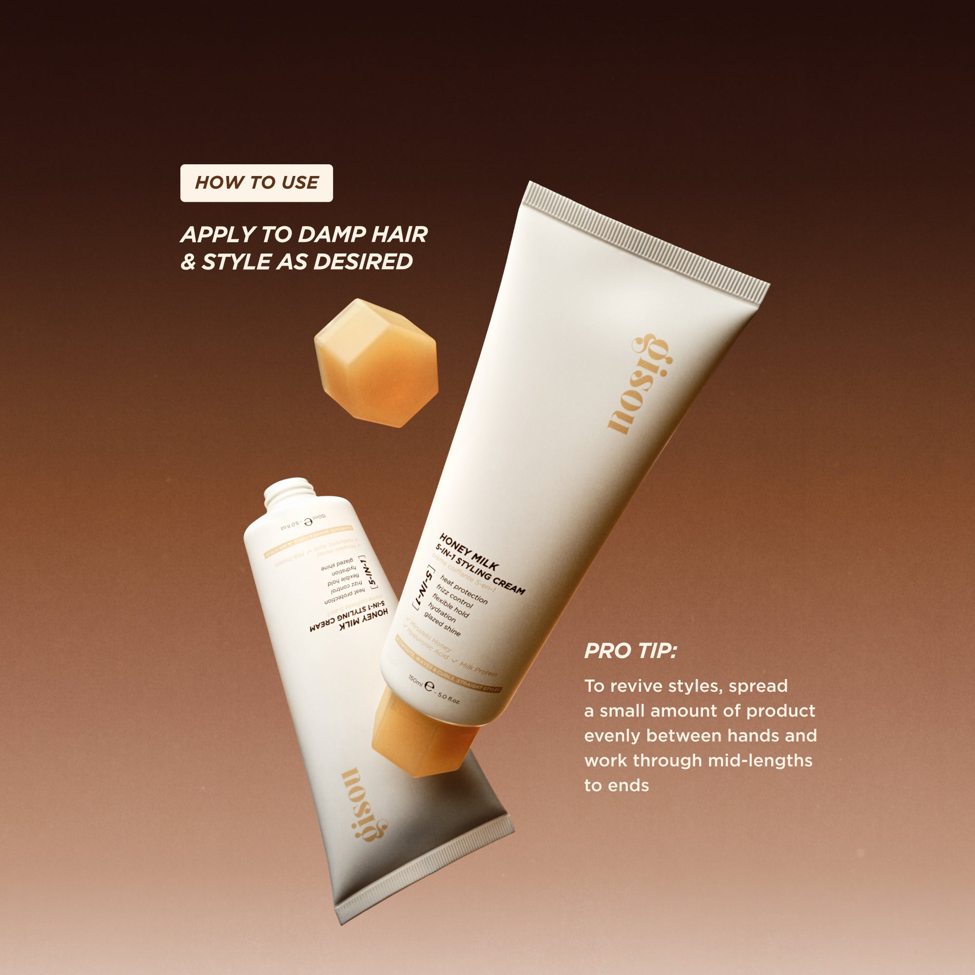 gisou HONEY MILK 5-IN-1 STYLING CREAM 新品 Honey Milk 5-in-1 Styling Cream | Gisou