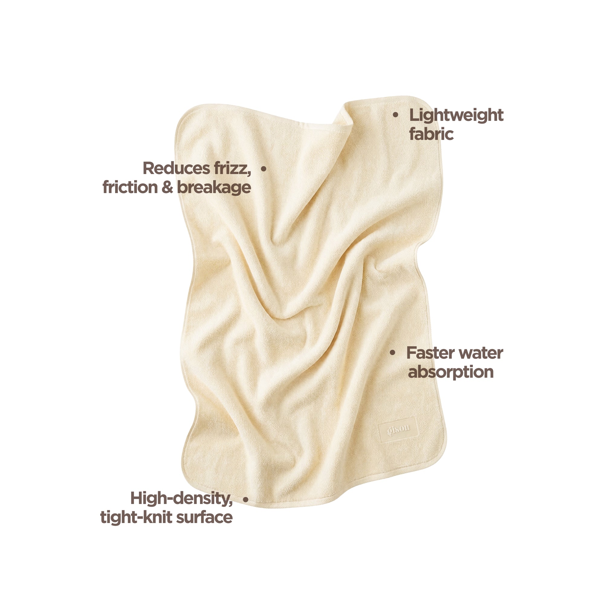 Honey Gloss Microfiber Hair Towel | Gisou