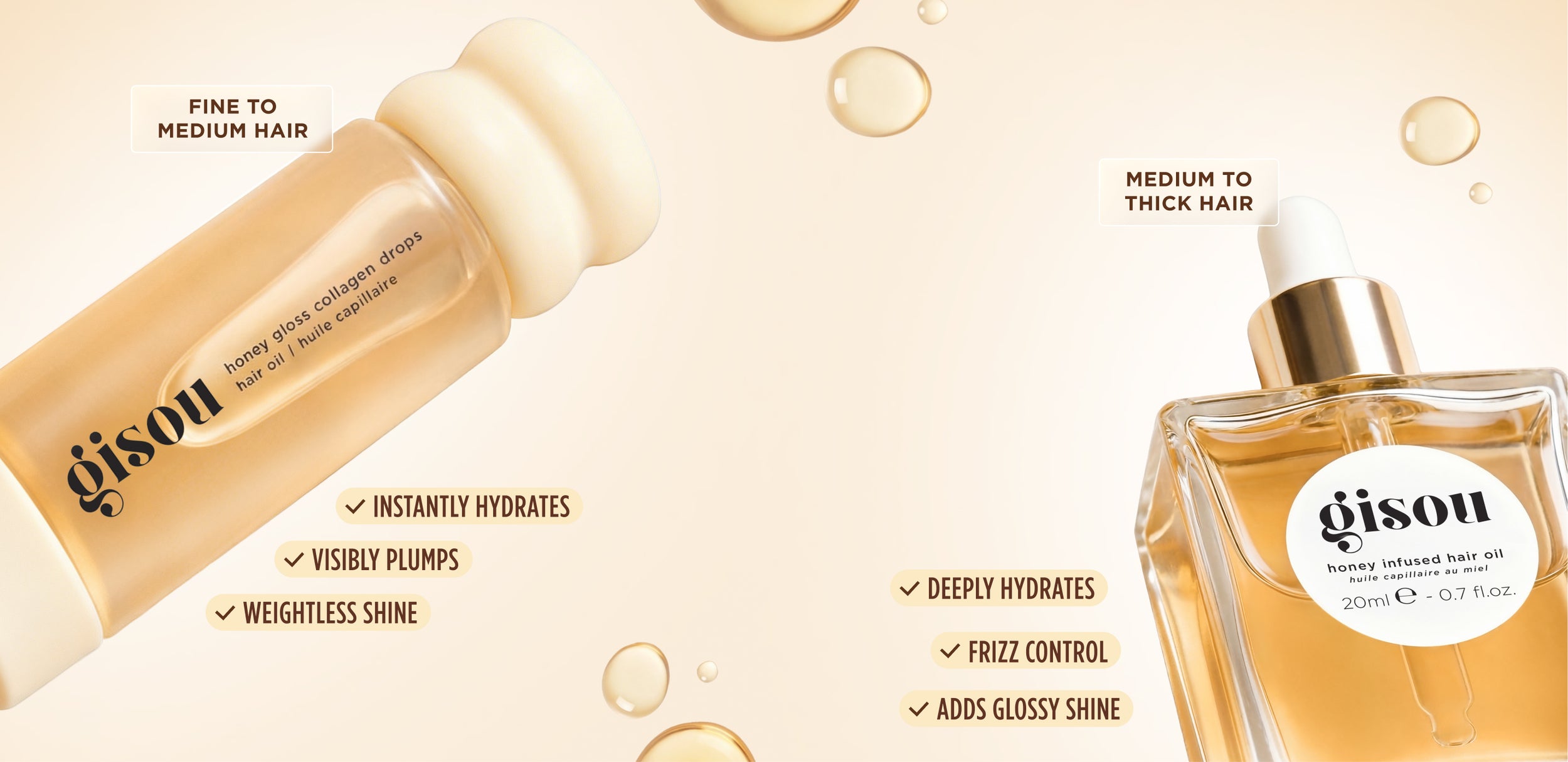 OUR HONEY-POWERED<br>HAIR OILS