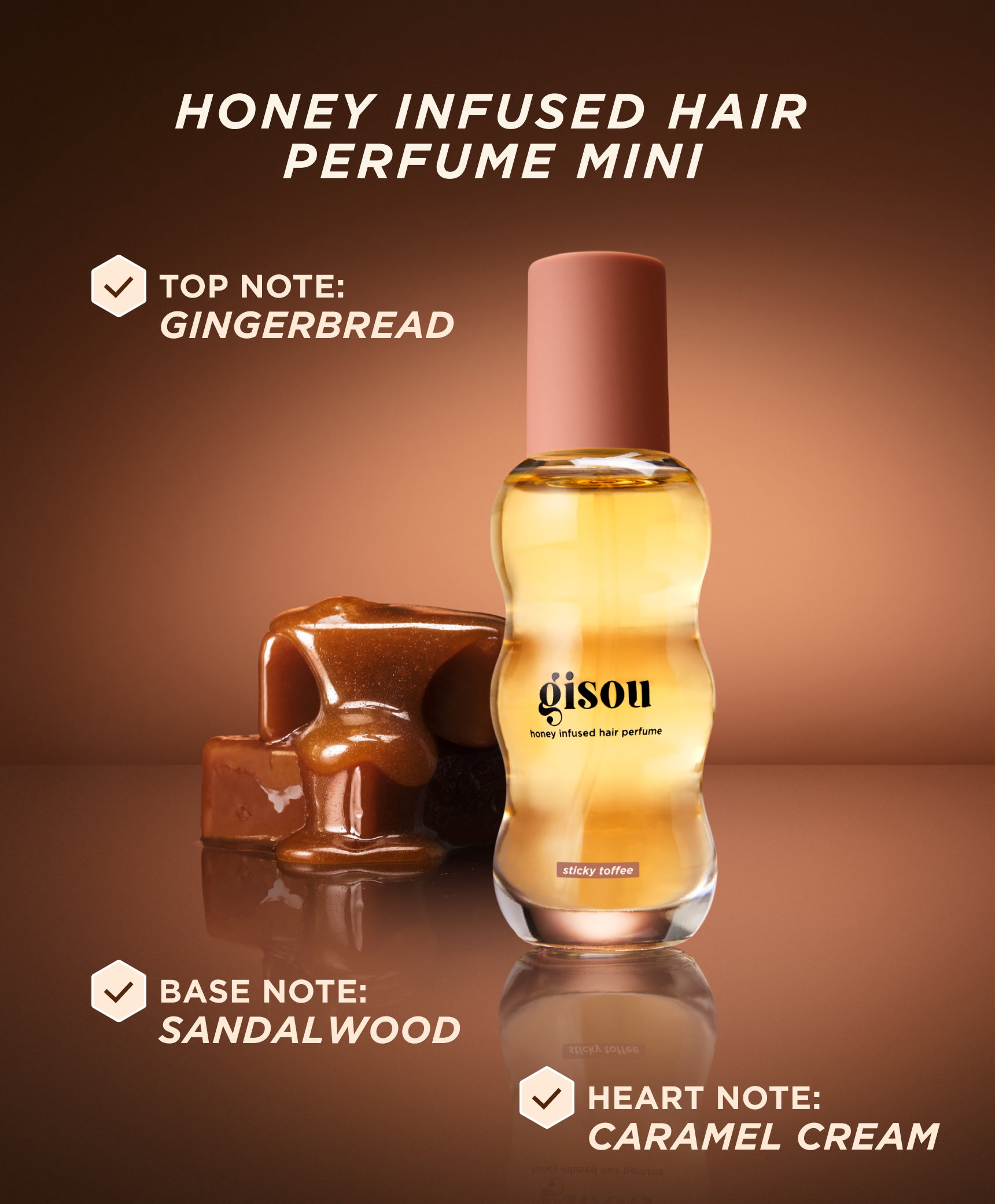 Honey Infused Hair Perfume Sticky Toffee | Gisou