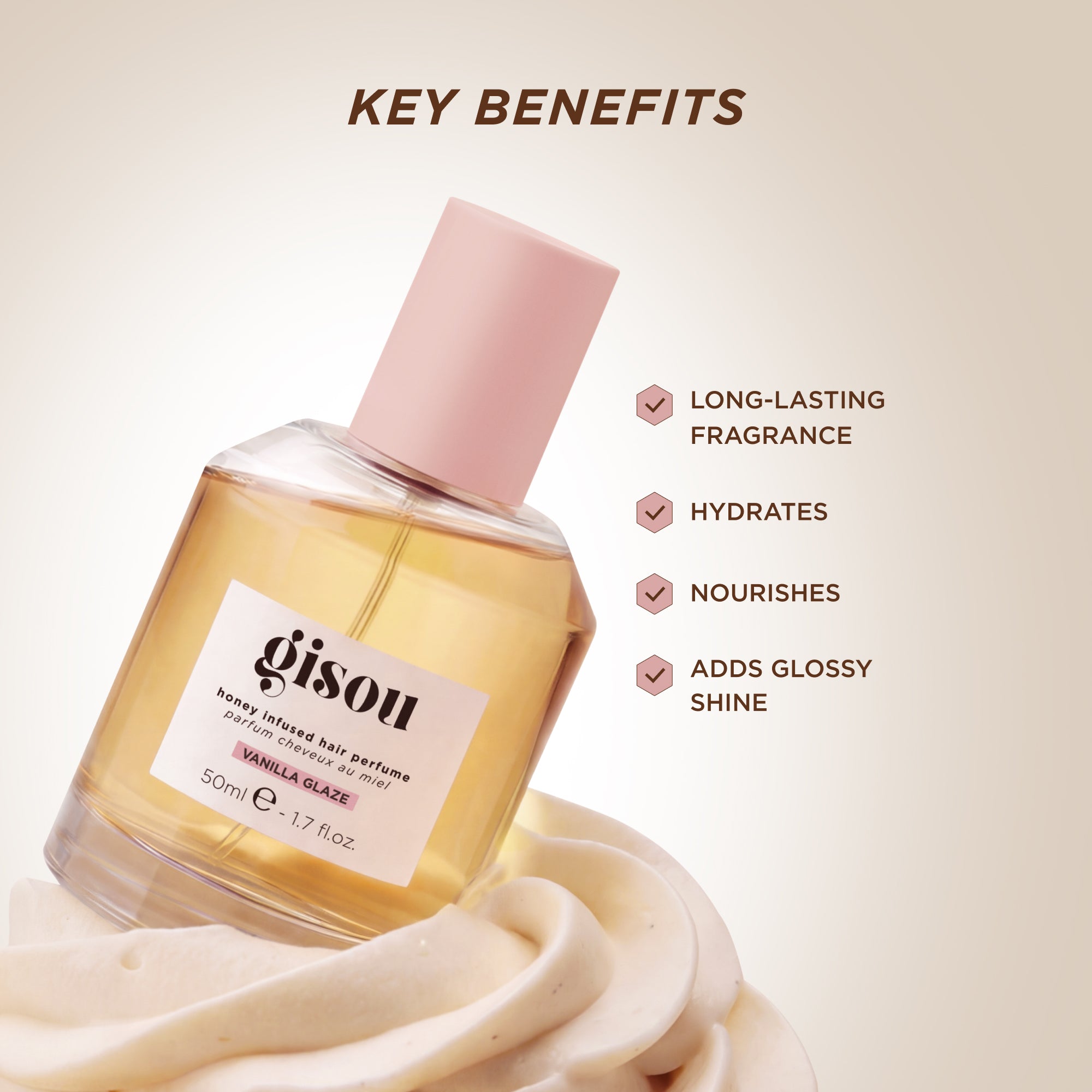 Honey Infused Hair Perfume Vanilla Glaze – Gisou EU