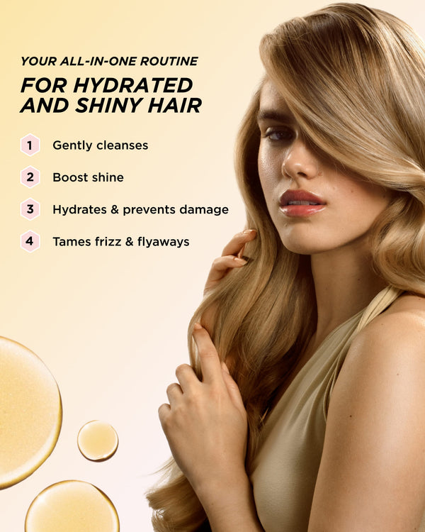 Infographic showing key benefits of Nourishing Honey Glow Essentials Set