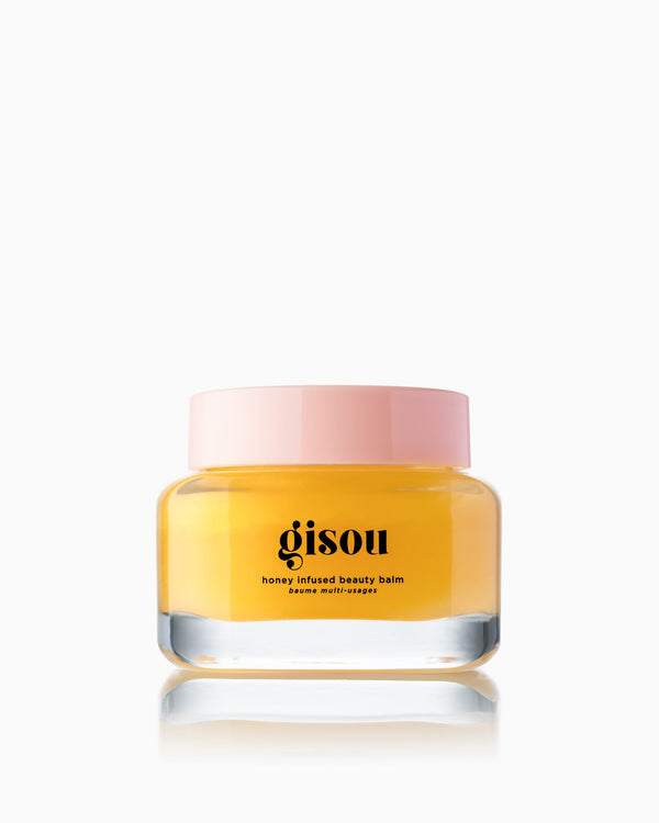 A jar of Honey Infused beauty balm on the white background